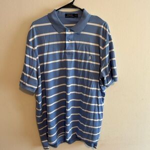 Polo by Ralph Lauren Blue and White Striped Polo Shirt